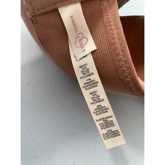 Rhonda Shear Wrap Back Molded Cup Bra Size Large Brown Full Coverage Intimate - Picture 4 of 10